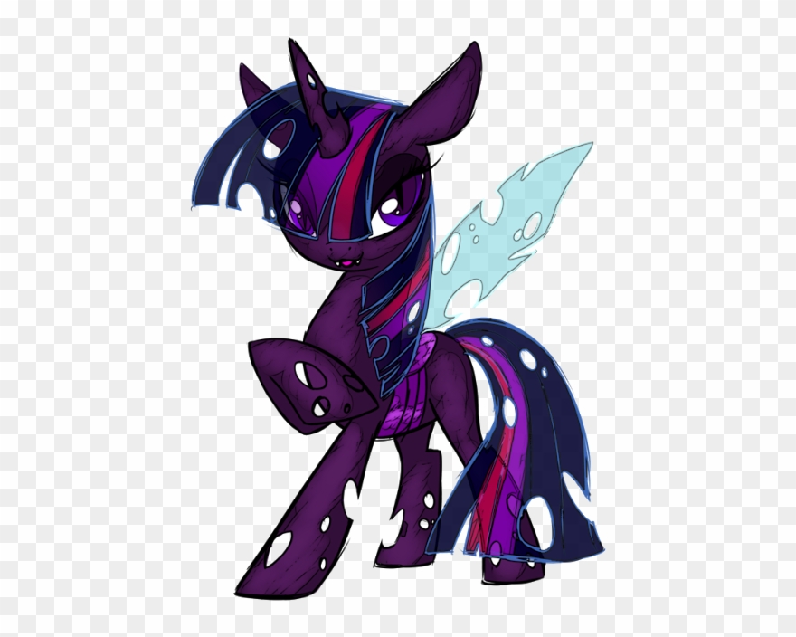 Burning Twilight Sparkle Human Changeling Clipart - Twilight As A Changeling - Png Download