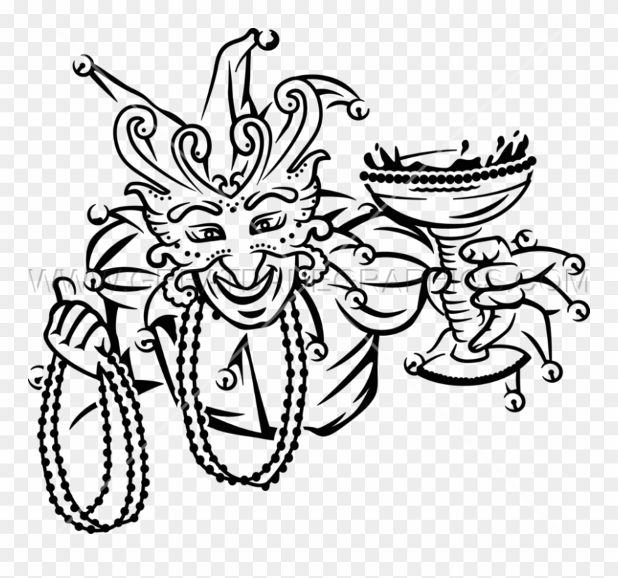 Mardi Gras Jester - Cartoon Clipart