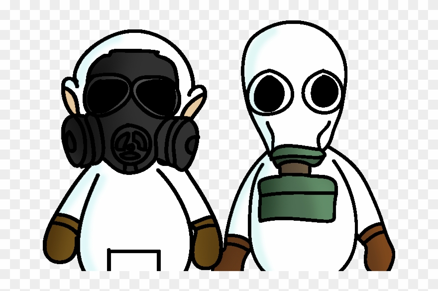 Masked Scientists - " - Cartoon Clipart