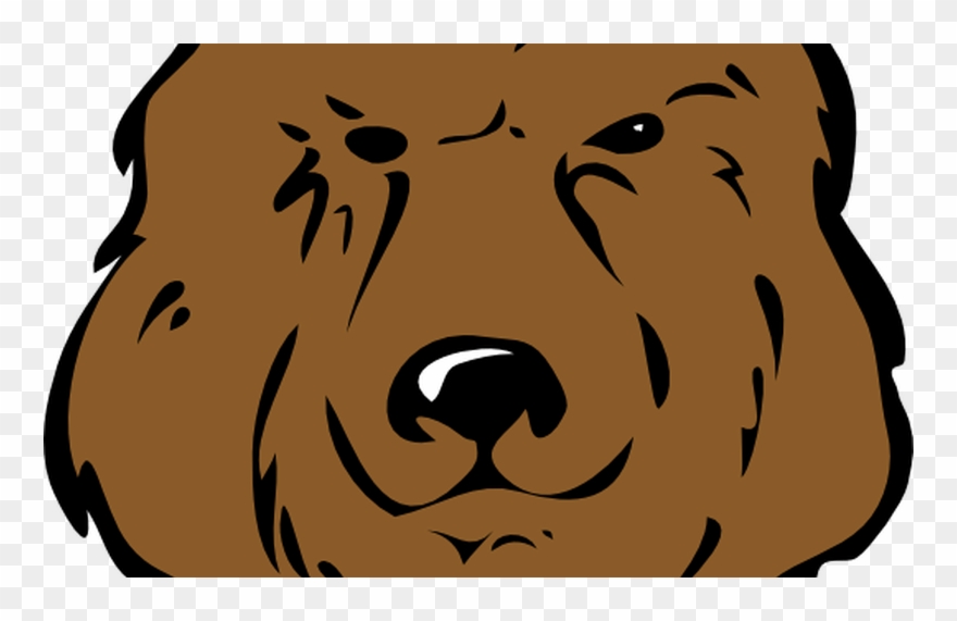 Brown Bear Head Drawing Clip Art At Clkercom Vector - Cartoon Grizzly Bear Face - Png Download