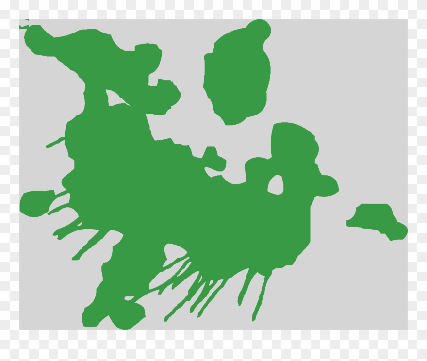Green Paint Splatter Clip Art - Png Download