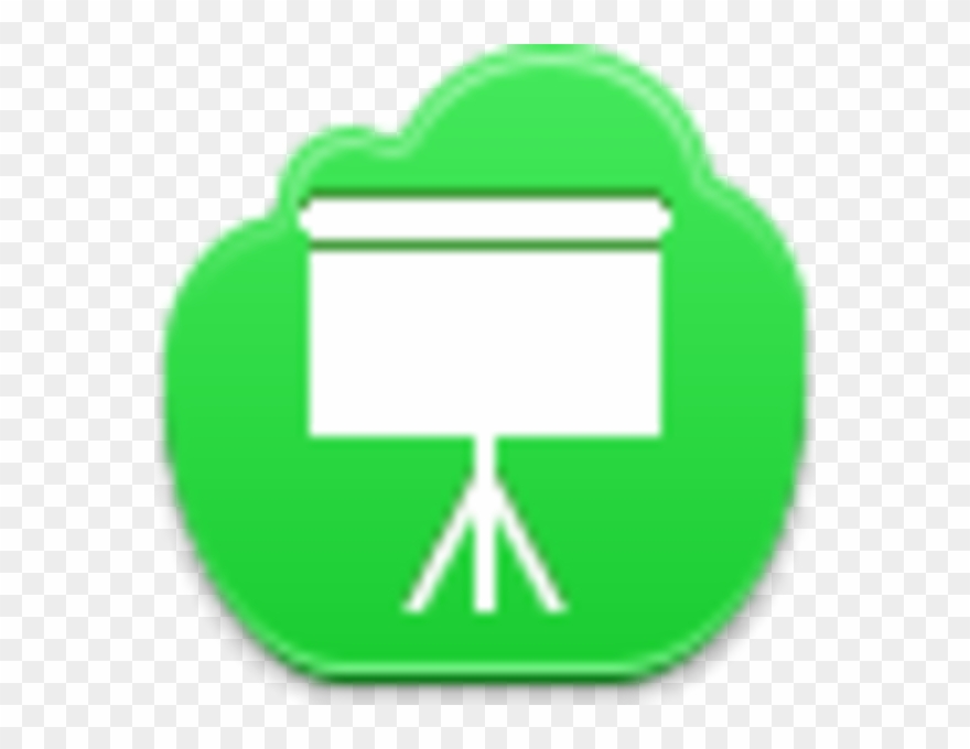 Free Green Cloud Easel Image Clipart