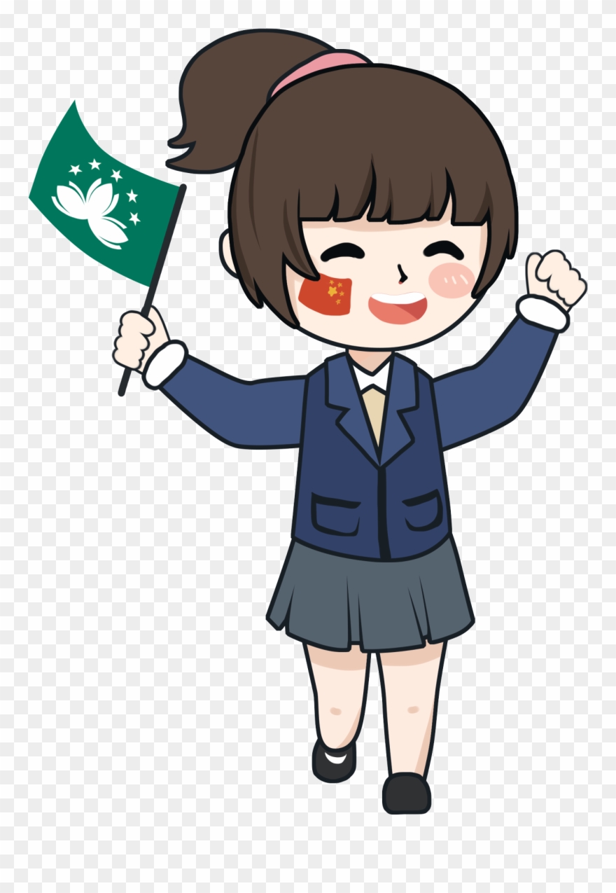 Cartoon Character Girl Little Png And Psd - Cartoon Clipart