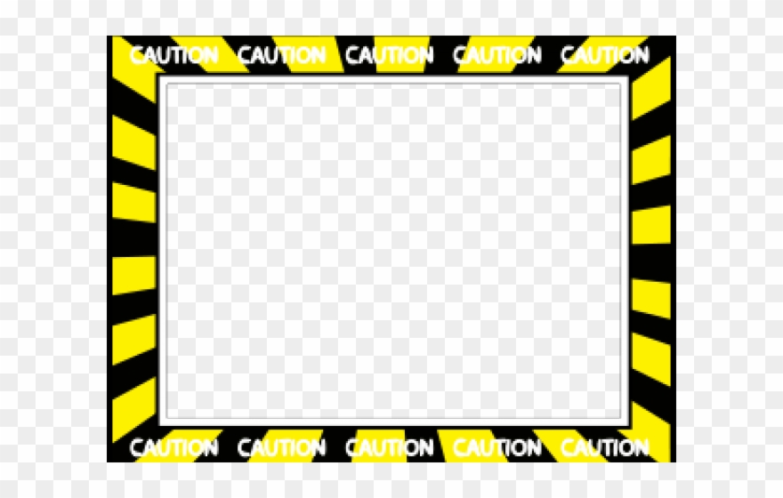 Construction Clipart Borders - Caution Tape Border Transparent - Png Download