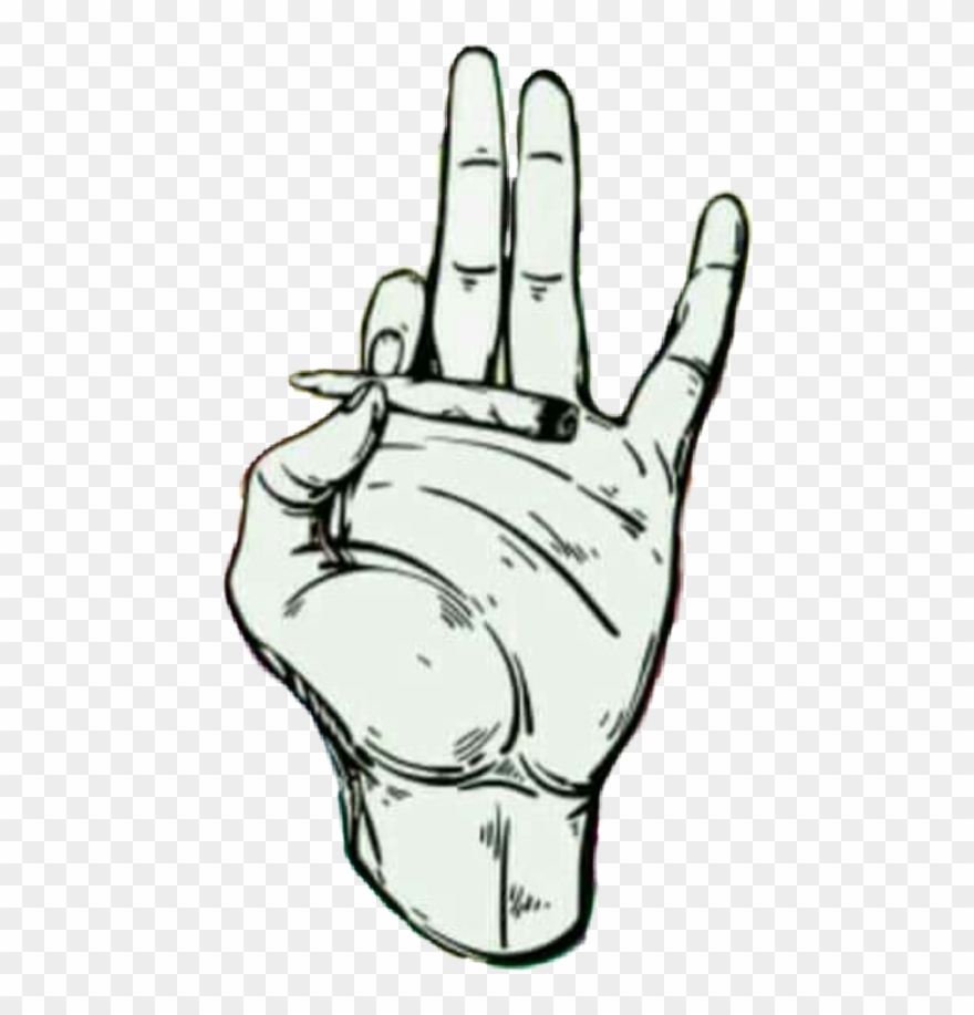 Hand Holding A Joint Clipart
