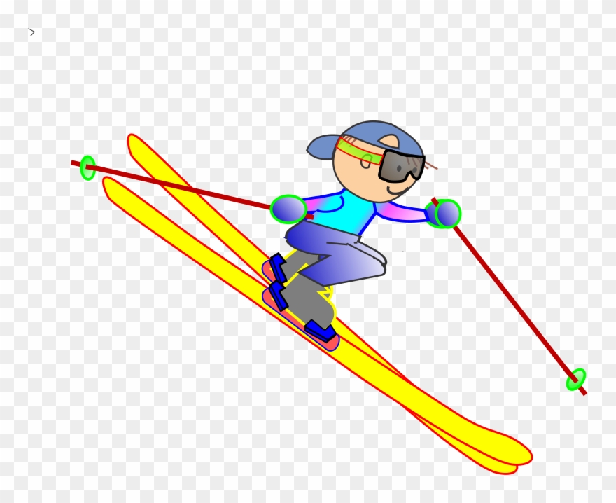 1 - Free Clip Art Skiing - Png Download