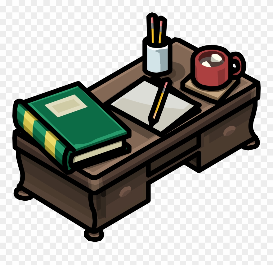 Teacher Desk Club Penguin Clipart