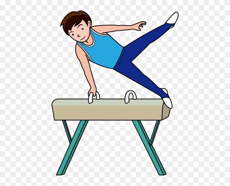 Gymnastics Pommel Horse Cartoon Clipart