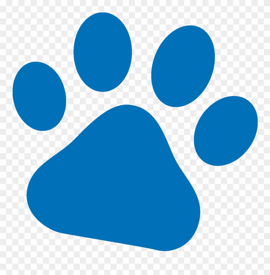 Pals Paw Blue - Cat Paw Print Small Clipart