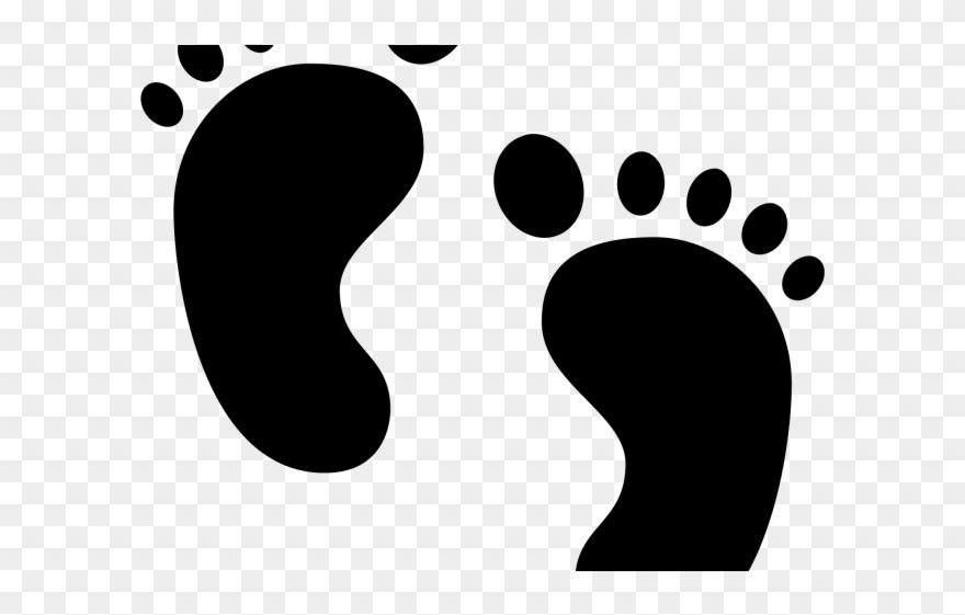 Footprints Clipart Transparent Background - Baby Feet Clipart Red - Png Download