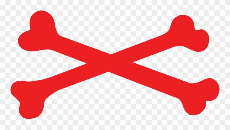 Red Cross Bones With Transparent Background Clipart