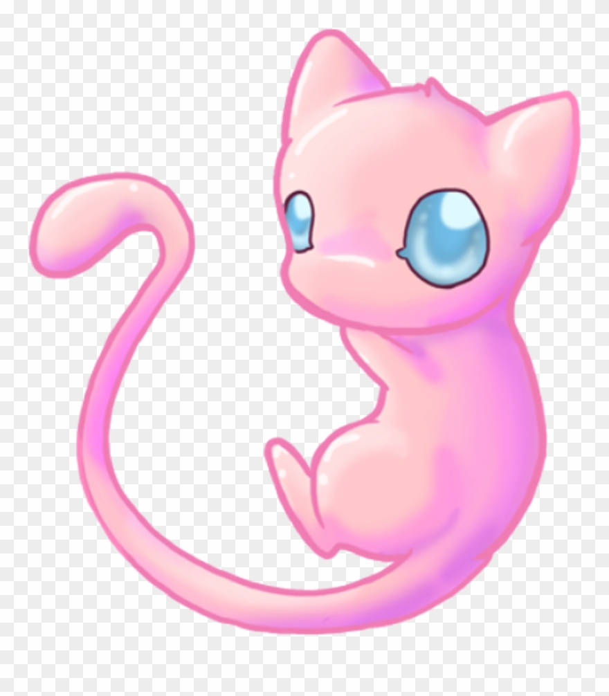 Cat Pinkcat Meow Kitty Lovecats Pets Katze Pokemon - Cute Pokemon Mew Clipart