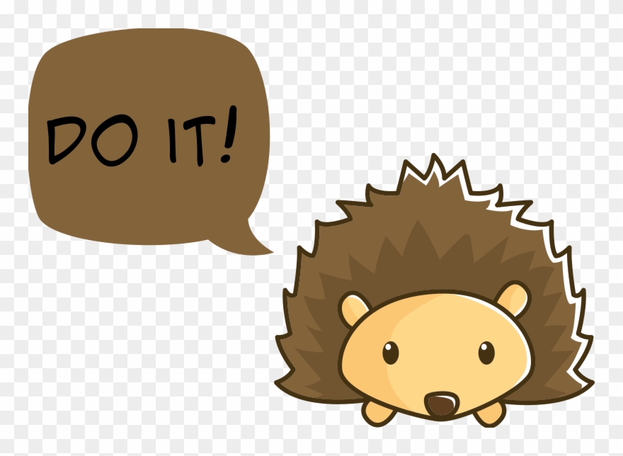 Laptop Aufkleber Tier Do It Igel - Hedgehog Clipart