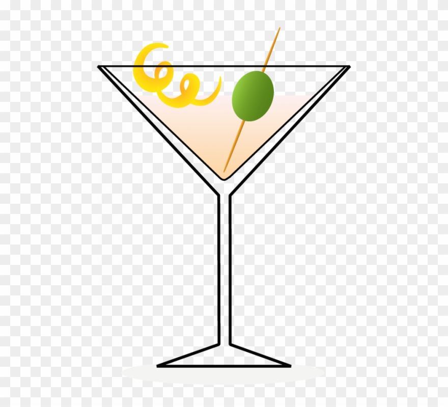 Fmk Dry Martini - Martini Glass Clipart
