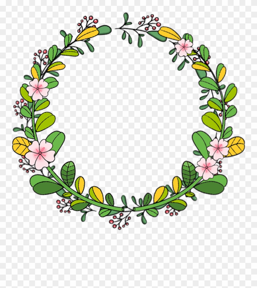 Girlande Frisch Handgemalt Rand Png Und Psd - Floral Design Clipart