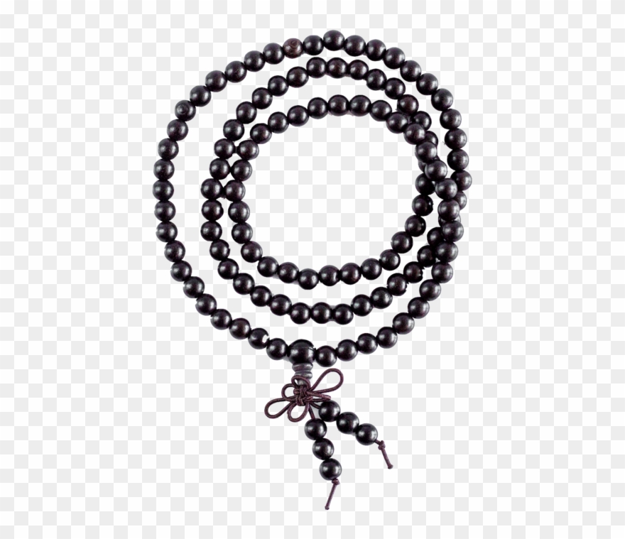 Beautiful Black Sandalwood Prayer Beads Backpack Buddha - Necklace Clipart