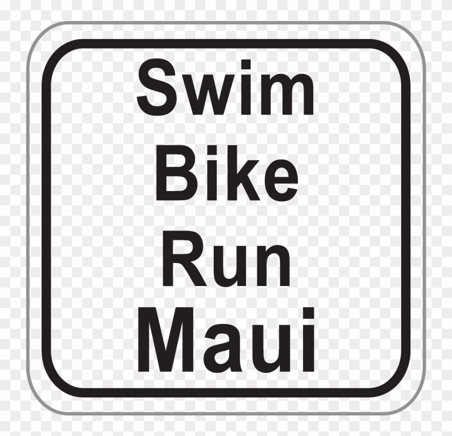 Decal Swim Bike Run Maui Clipart