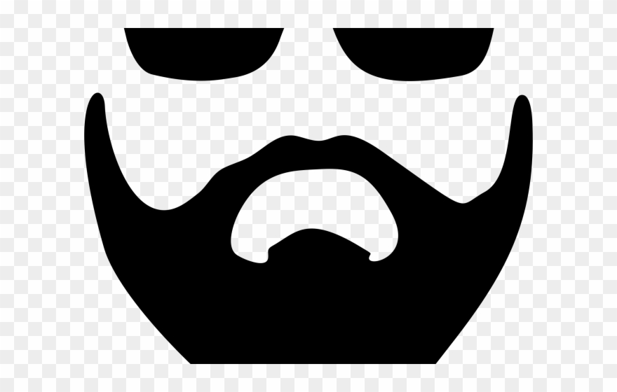 Beard Clipart Picsart - Printable Beard Template - Png Download