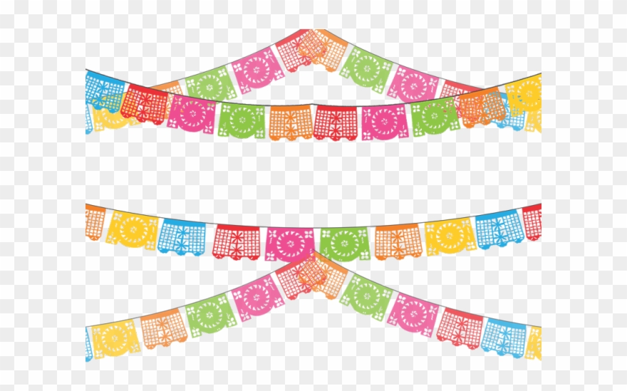 Mexican Clipart Transparent Background - Papel Picado Banner Clipart - Png Download