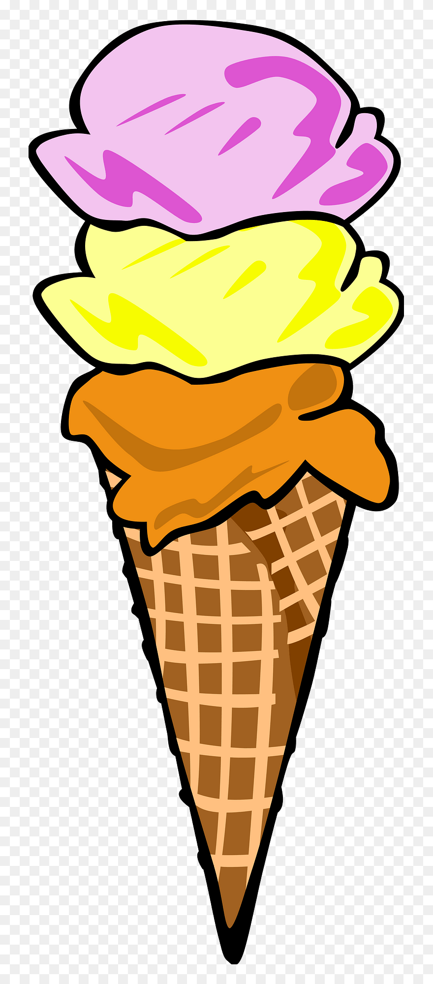 Ice Cream Waffle By @morgaine1976, Used For Android - Big Ice Cream Clipart - Png Download