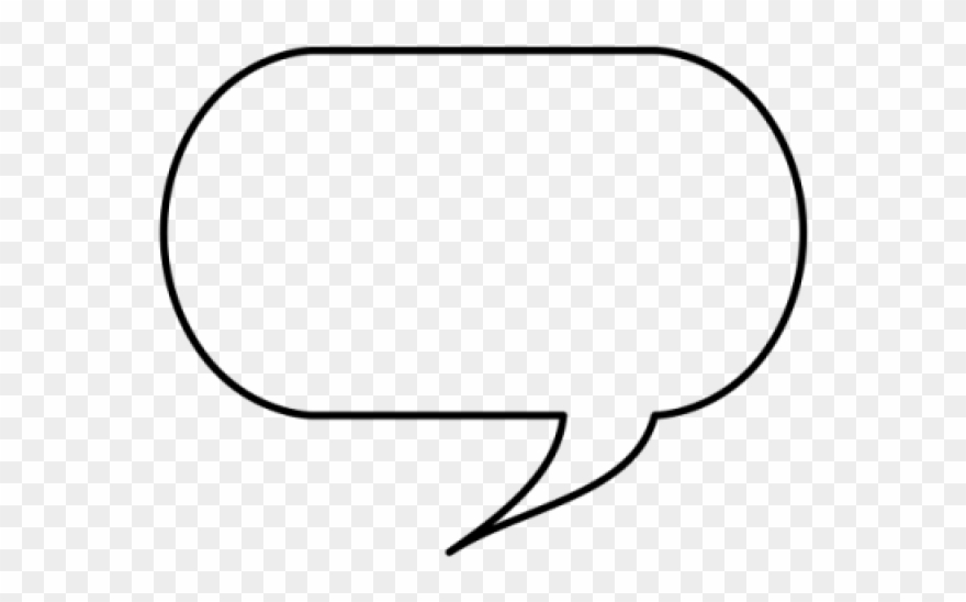 Speech Bubble Clipart Word Bubble - Line Art - Png Download