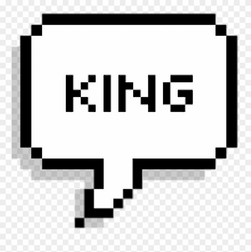 King Speech Text Bubble Overlay - Bts Pixel Bubble Clipart