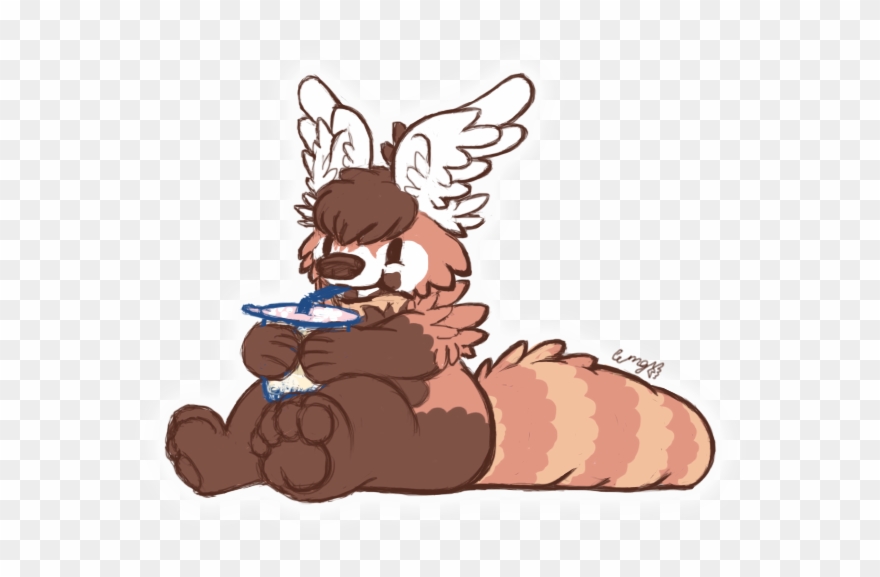 Wingy Enjoying His Bubble Tea - Cartoon Clipart
