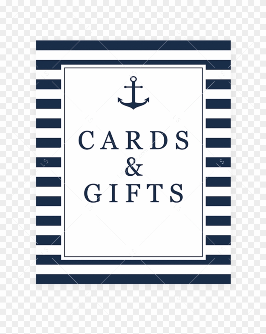 Nautical Gifts Sign Printable Navy And White Stripes - Baby Boy Advice Clipart