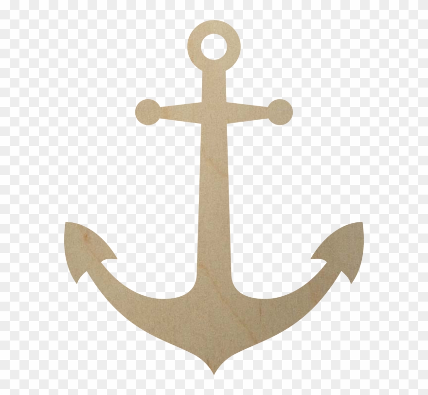 Wooden Archives Woodencutouts Com Unfinished Anchor - Anchor Vector Clipart