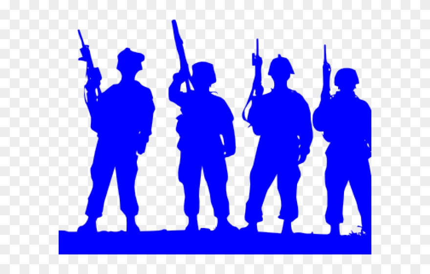 Army Clipart Silhouette - Military Combat Clip Art - Png Download