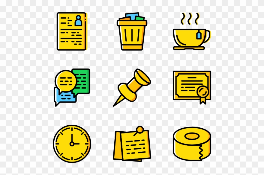 Office - Yellow Icon Png Clipart