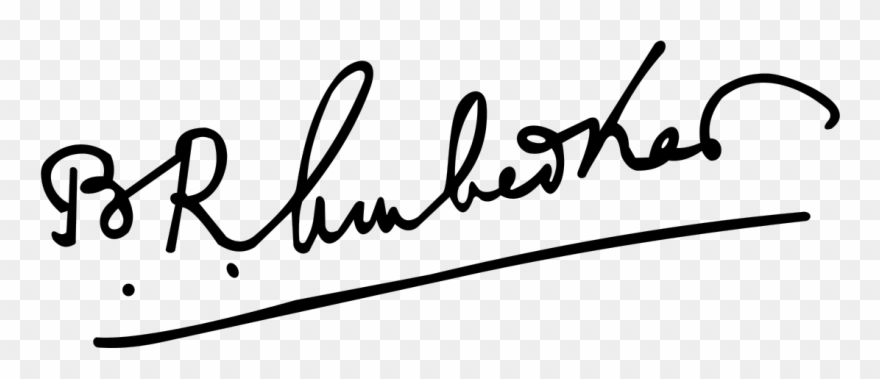 Babasaheb Ambedkar Signature - B. R. Ambedkar Clipart