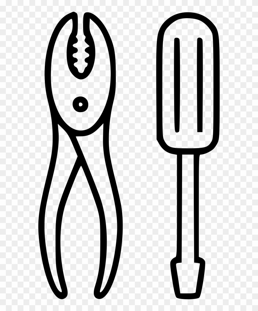Pliers Repair Tools Equipment Fix Renovation Svg Ⓒ - Screwdriver Clipart