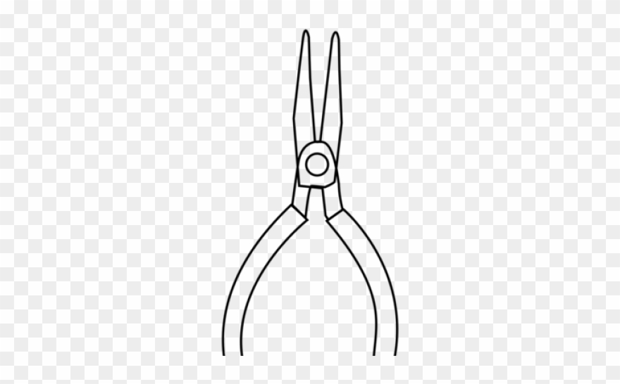Plier Clipart Black And White - Nipper - Png Download