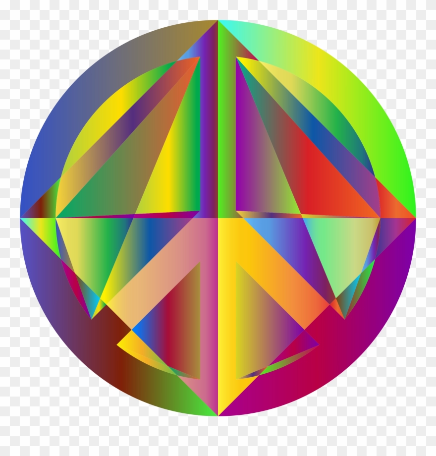 This Free Icons Png Design Of Prismatic Geometric Peace Clipart