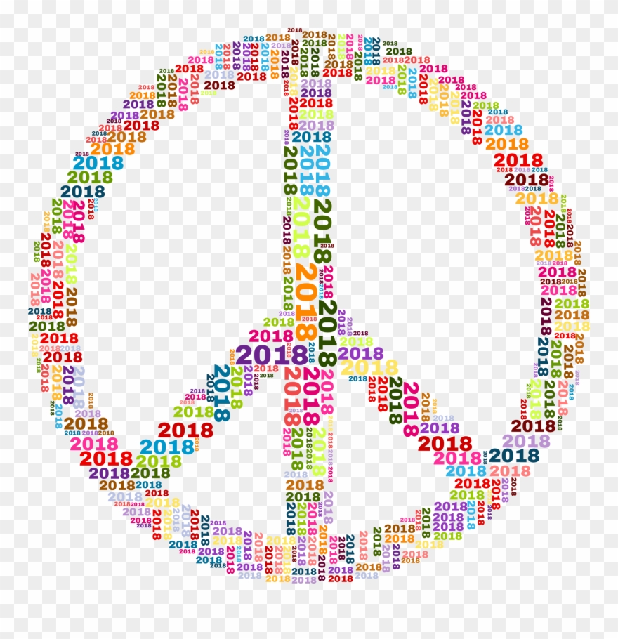 Big Image - Peace Sign 2018 Clipart