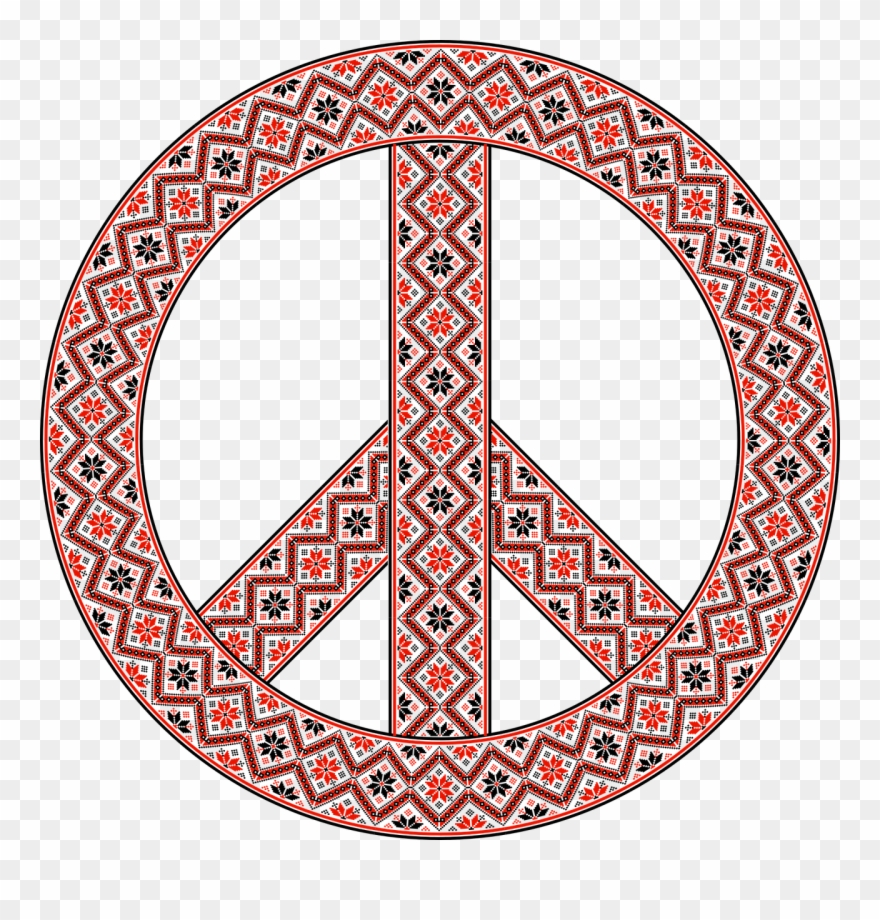 Hot Pink Peace Sign Clipart