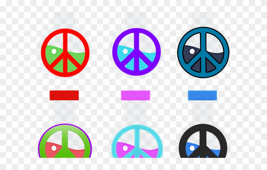 Peace Sign Clipart Turquoise - Peace Symbols - Png Download