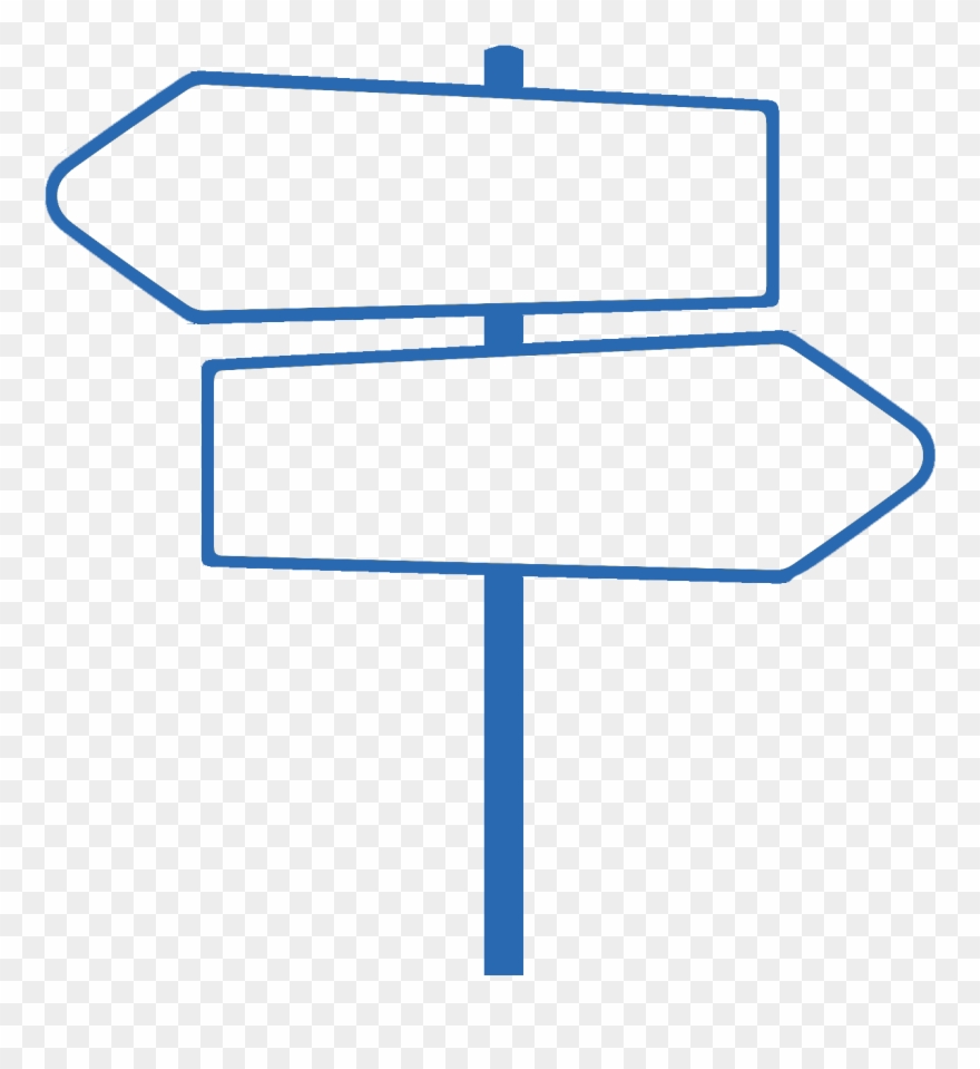 Signposts Blue Large Clipart