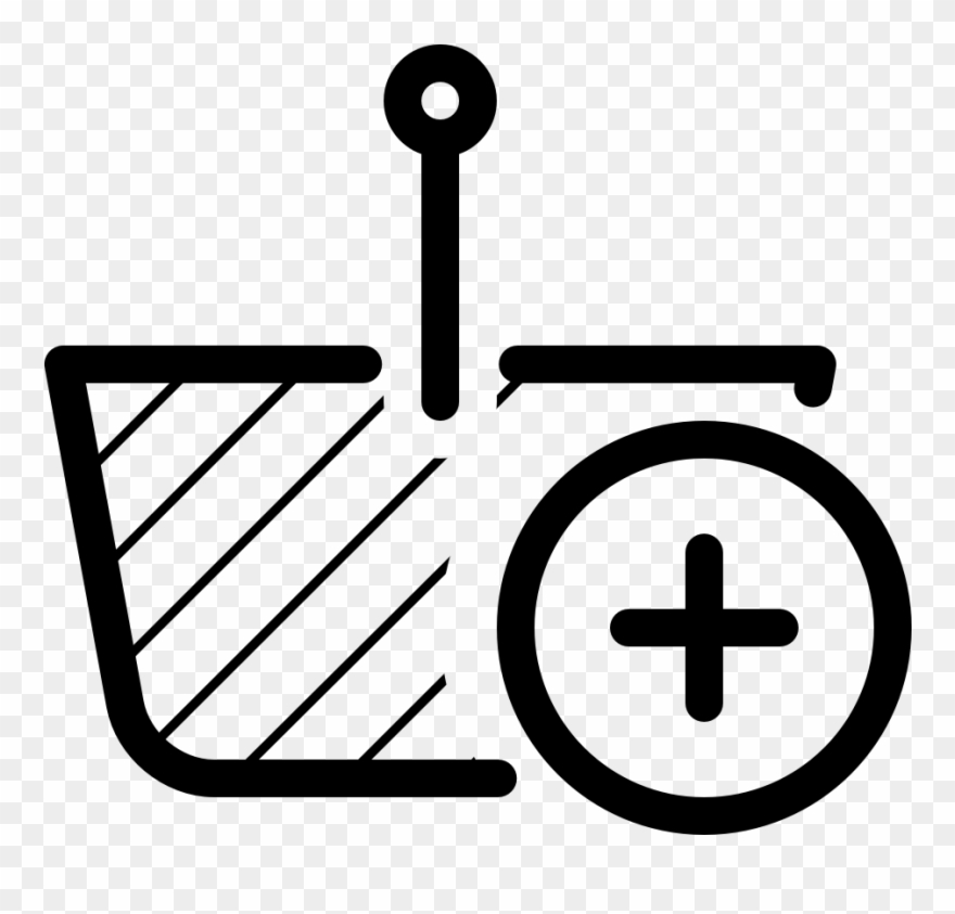 Shopping Basket Plus - Icon Clipart