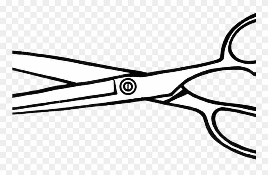Vintage Hair Scissors Clipart Wikiclipart - Scissors Clipart Black And White - Png Download