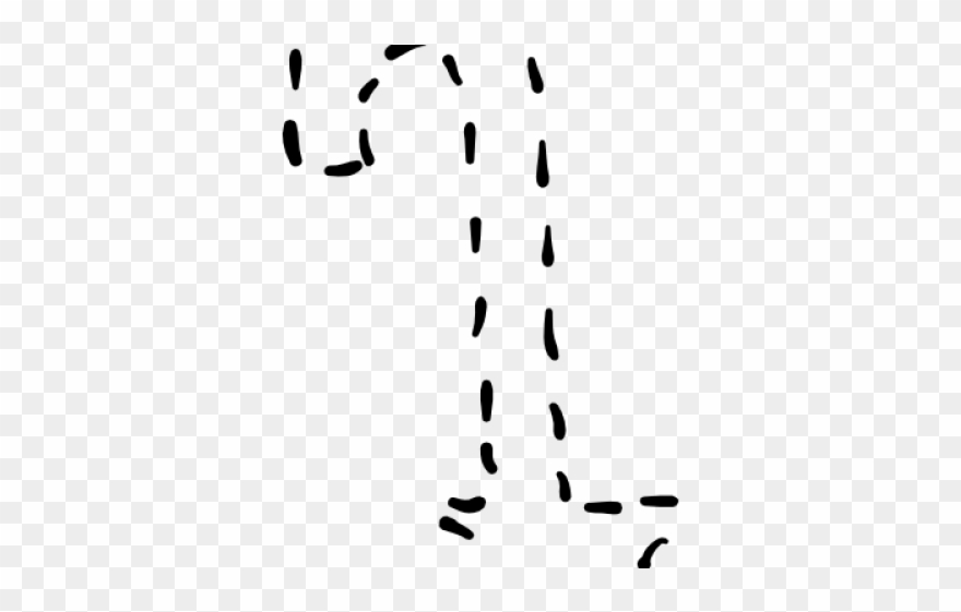 Drawn Arrow Dotted Line - Vector Graphics Clipart