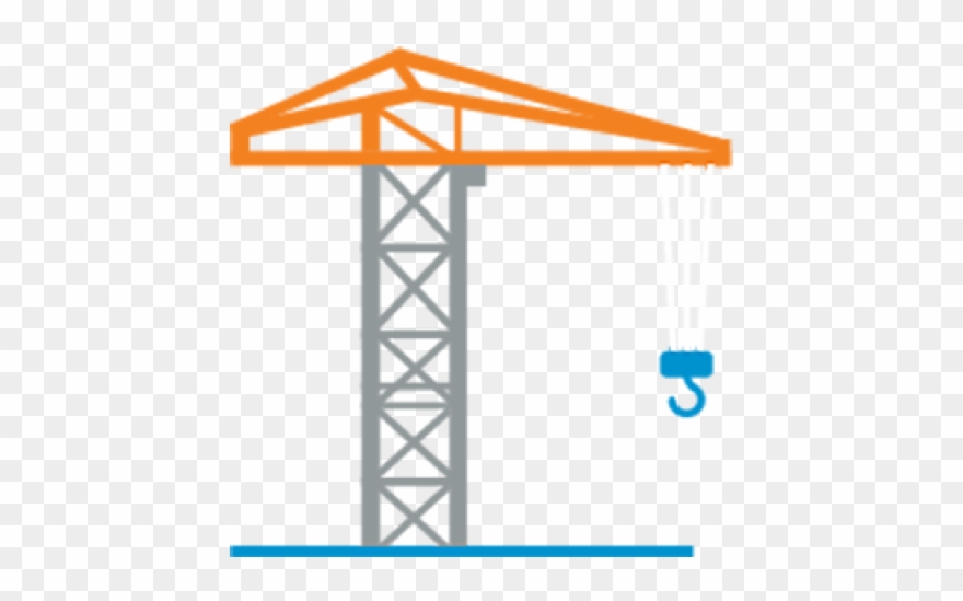Crane Clipart Vertical - White Tower Crane Png Transparent Png