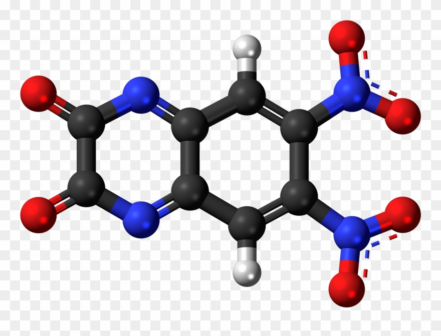 Dnqx Molecule Ball - 3d Benzene Clipart