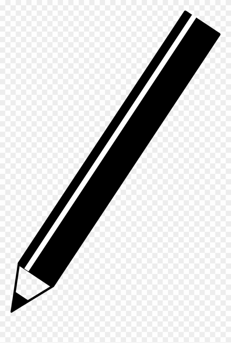 Pencil Pen Write - Black Crayon Transparent Background Clipart