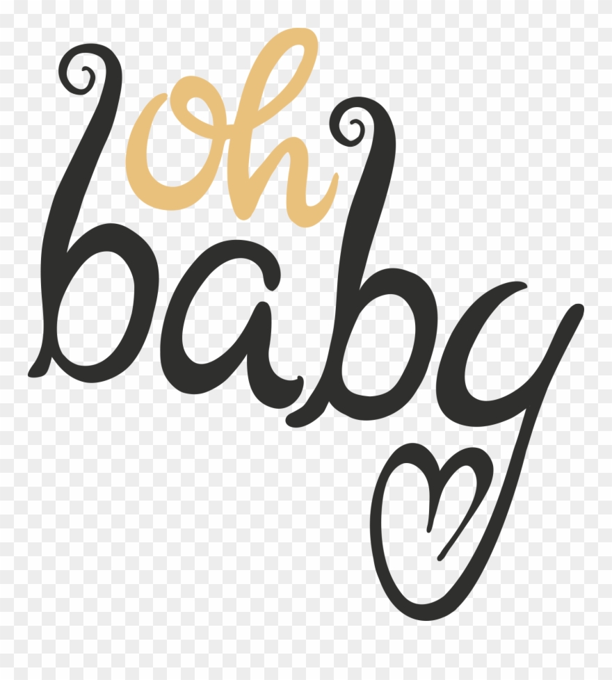 Baby Shower Word Art Overlays - Calligraphy Clipart