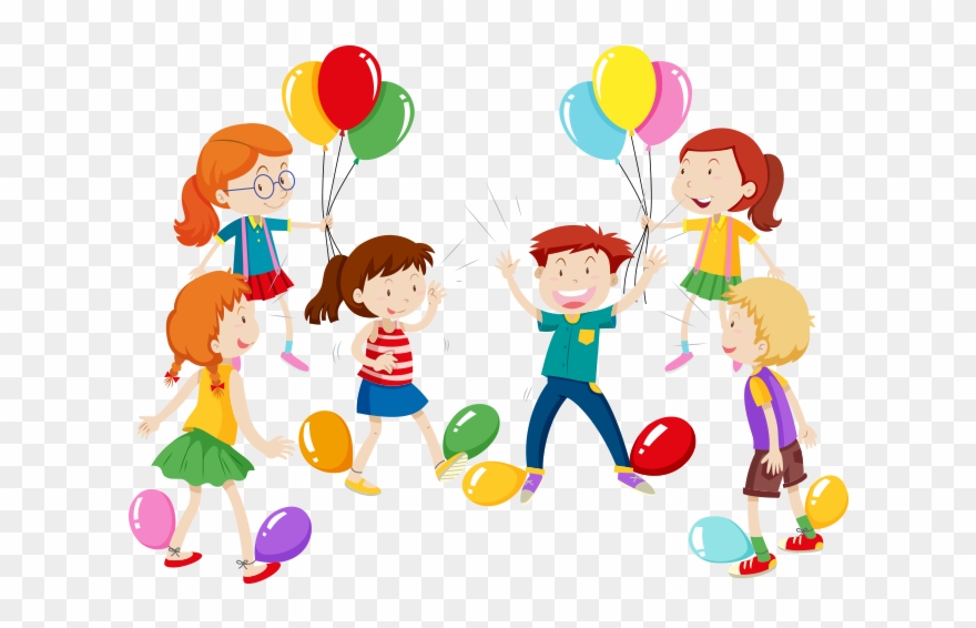 Clipart Ayaklarındaki Balonları Patlatma Oynayan Çocuklar - Balloon Stomp Clipart - Png Download