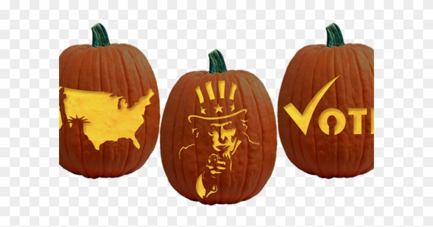 Raven Clipart Pumpkin Carving Templates - Political Pumpkin Carving Patterns - Png Download