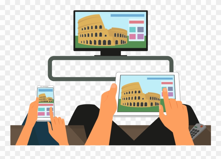 Demand For Television Content Is What Drives Consumption - Stream Phone To Tv Clipart