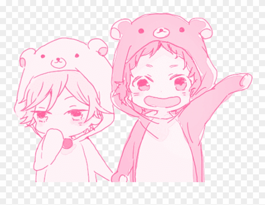 Free Png Download Anime Couple Holding Hands Gif Png - Cute Chibi Couple Black And White Clipart